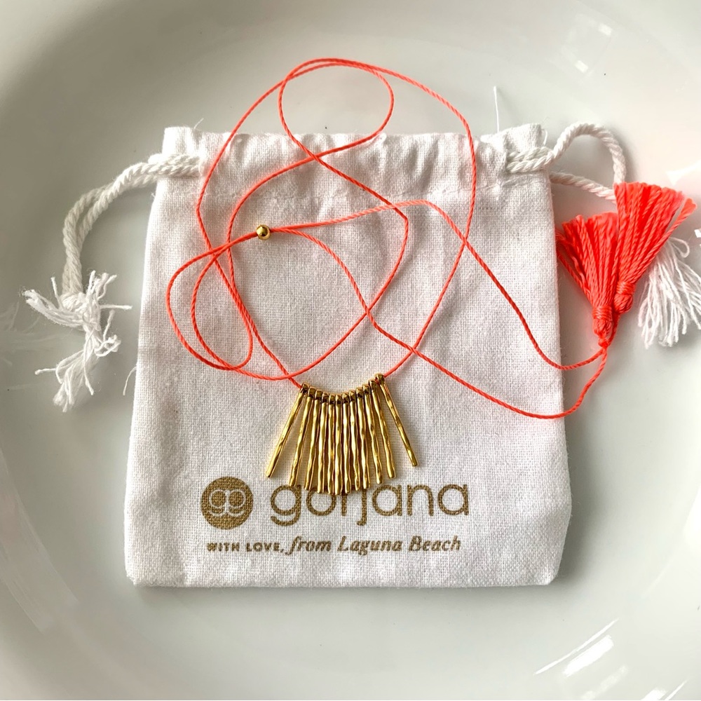 Gorjana neon and gold necklace
